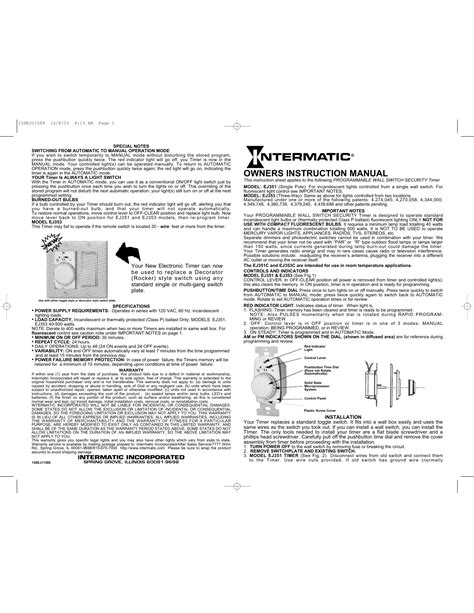 intermatic ej341 user guide PDF