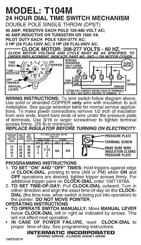 intermatic t104m user guide Reader
