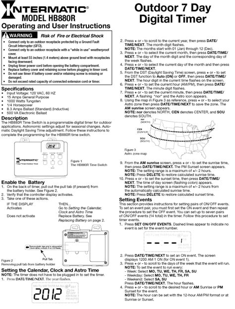 intermatic timers instructions programmable timer pdf Reader