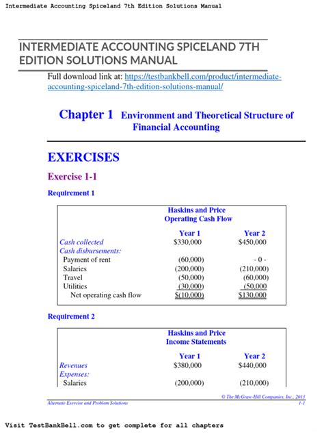 intermediate accounting 7th edition spiceland solutions Epub