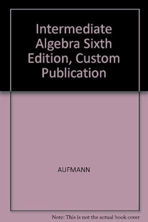 intermediate algebra sixth edition download Kindle Editon