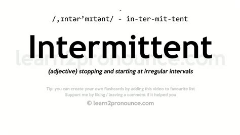 intermittence meaning