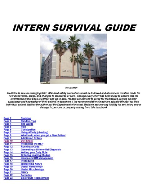 intern survival guide in medicine pdf PDF