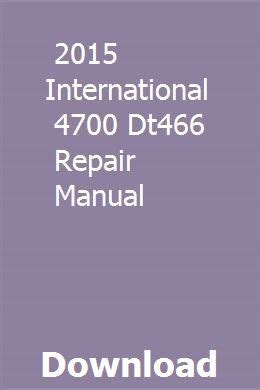 international 4700 dt466 service manual Reader