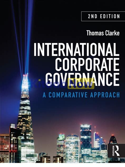 international corporate governance a comparative approach Epub