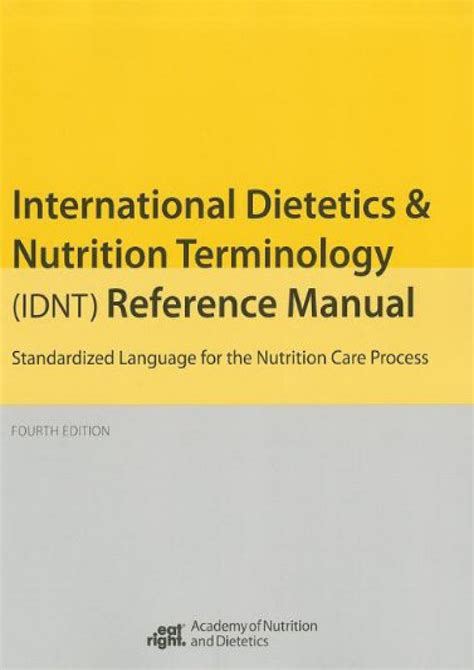 international dietetics nutrition terminology reference Ebook Doc