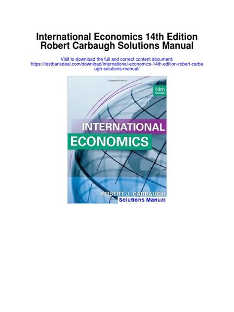international economics manual robert carbaugh pdf Reader