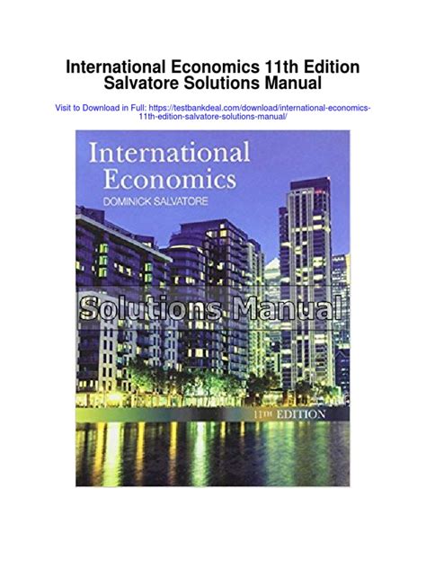 international economics salvatore solutions manual Kindle Editon