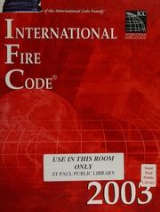 international fire code 2003 international code council series Reader