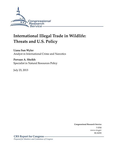 international illegal trade in wildlife threats and u s policy Doc