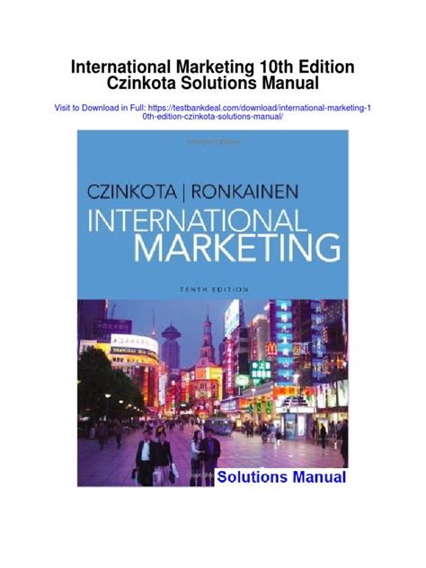 international marketing czinkota 10th edition pdf Epub