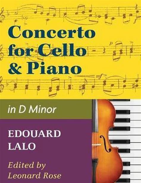 international music co lalo concerto in d minor for cello and piano PDF