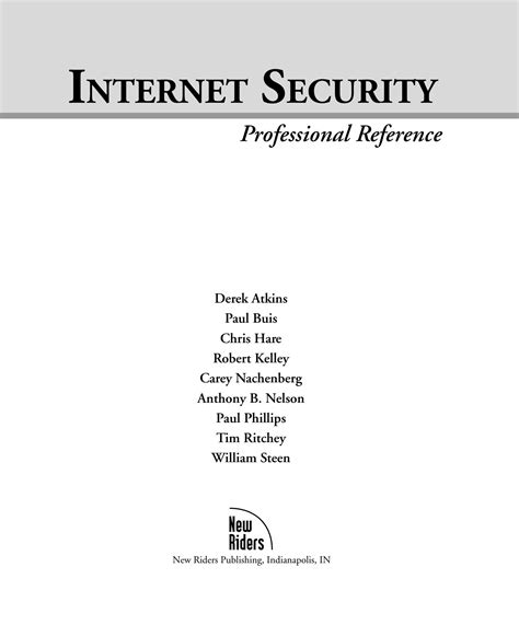 internet security professional reference Reader