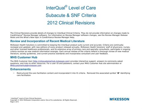 interqual level of care criteria guidelines Epub