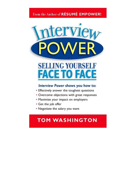 interview power selling yourself face to face Doc
