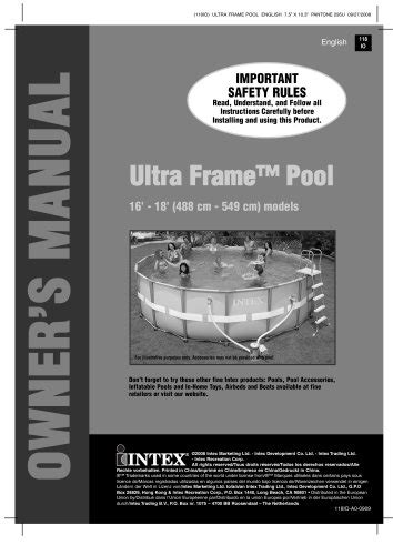 intex rect ultra frame pool user guide PDF