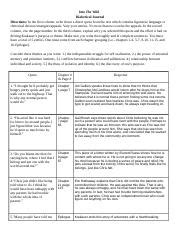 into the wild dialectical journal entries Kindle Editon