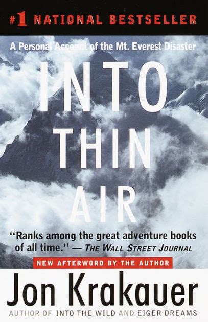 into thin air a personal account of the mount everest disaster Epub