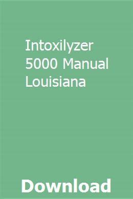 intoxilyzer 5000 louisiana operators manual PDF Reader