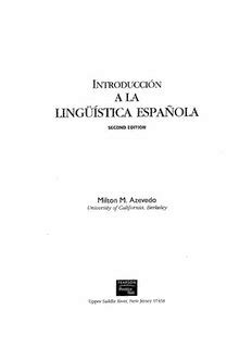 introduccion a la linguistica espanola azevedo PDF Epub