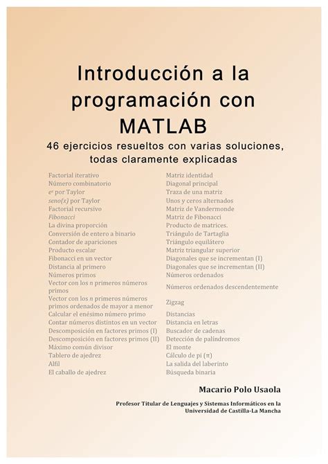 introduccion a la programacion con matlab spanish edition Reader