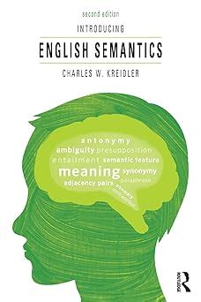 introducing english semantics second edition PDF