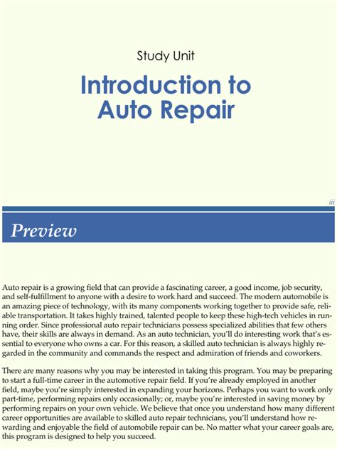 introduction to automotive service pdf Epub