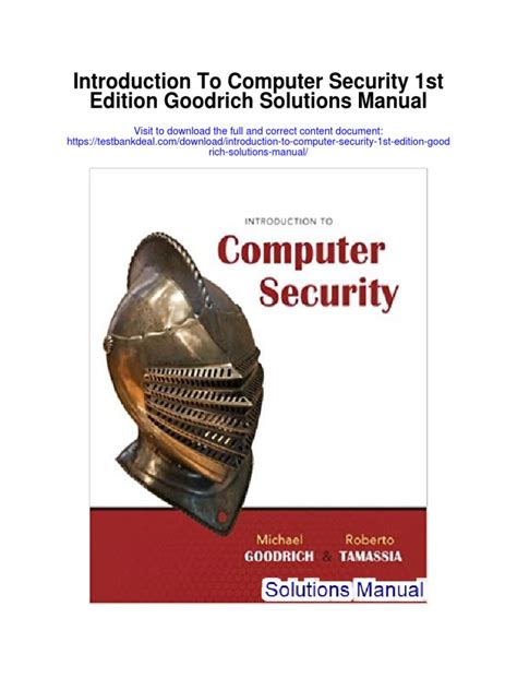 introduction to computer security goodrich solution manual Ebook Kindle Editon