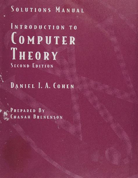 introduction to computer theory 2nd edition solution manual Epub