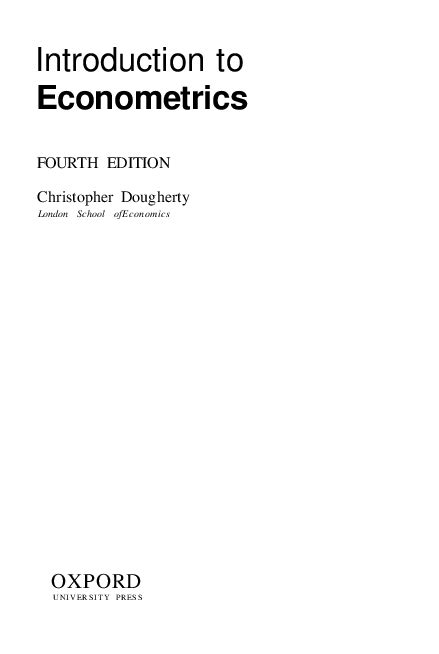 introduction to econometrics dougherty 4th edition solutions Epub