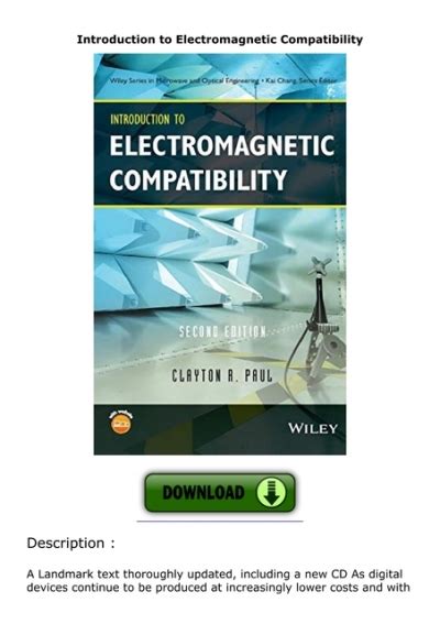 introduction to electromagnetic compatibility solution manual Ebook Reader