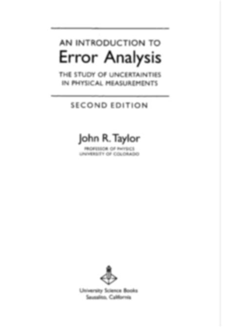 introduction to error analysis solution manual pdf Kindle Editon