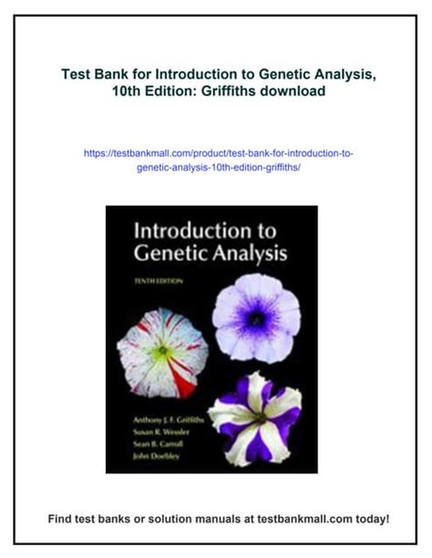 introduction to genetic analysis 10th edition test bank Ebook Doc