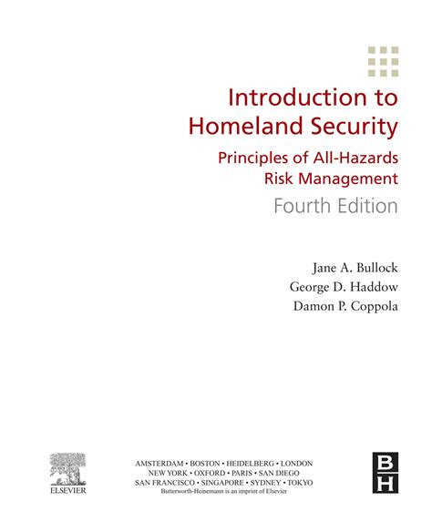 introduction to homeland security fourth edition principles of all hazards risk management Epub