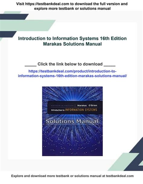 introduction to information systems 16th edition answers PDF