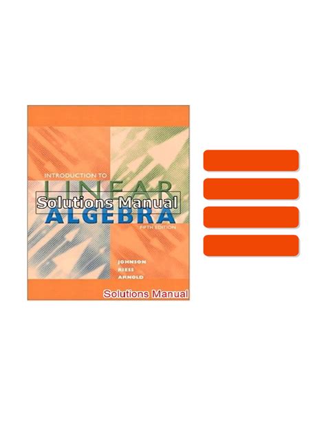 introduction to linear algebra 5th edition solutions johnson Epub
