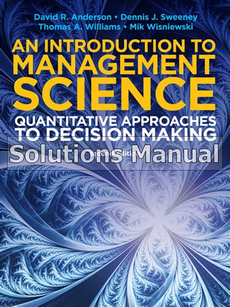 introduction to management science solution manual PDF
