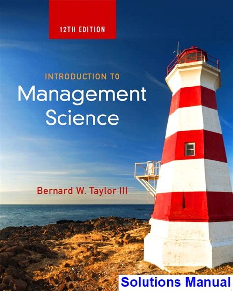introduction to management science taylor solution manual Kindle Editon