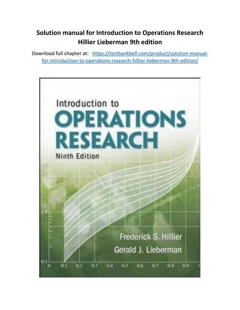 introduction to operations research solution manual 9th Doc