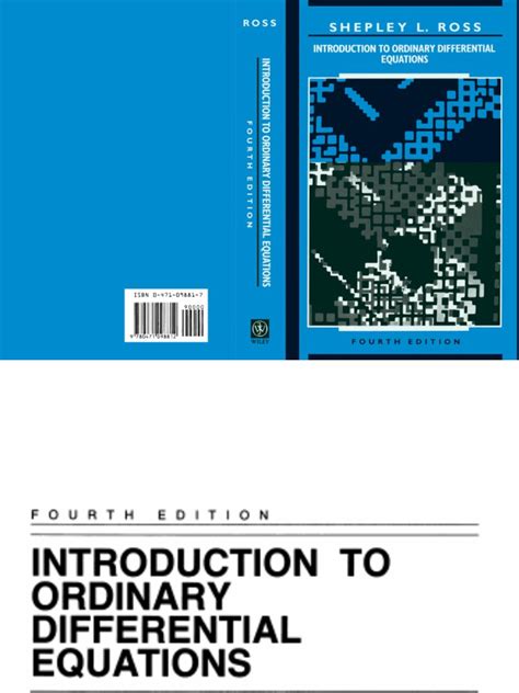 introduction to ordinary differential equations 4th edition PDF