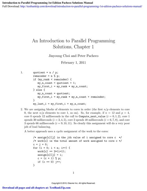 introduction to parallel programming peter pacheco solutions Epub