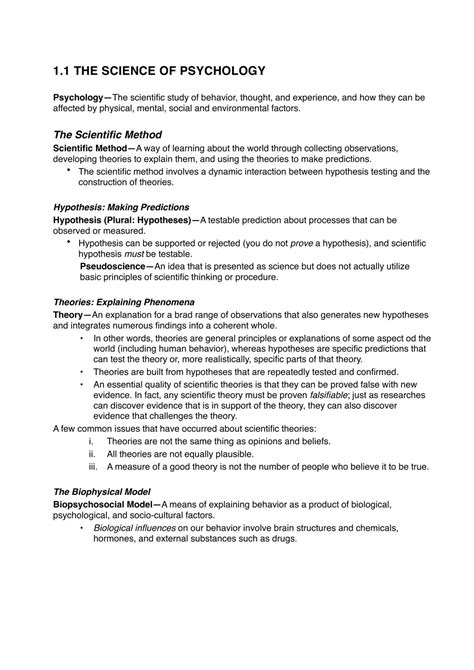 introduction to psychology study guide PDF