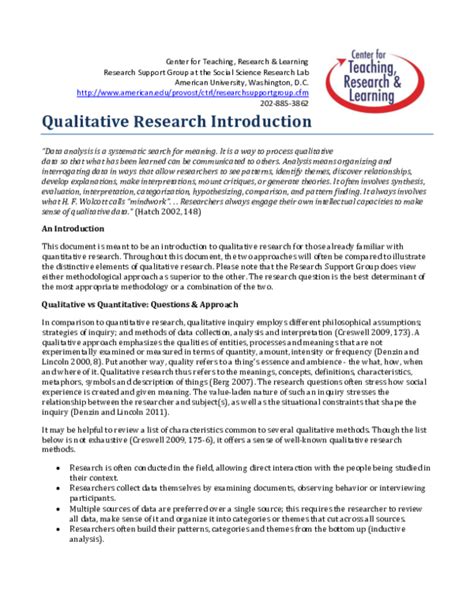 introduction to qualitative research Doc