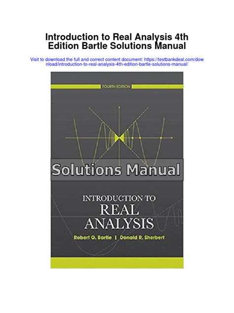 introduction to real analysis bartle 4th edition solutions manual Kindle Editon