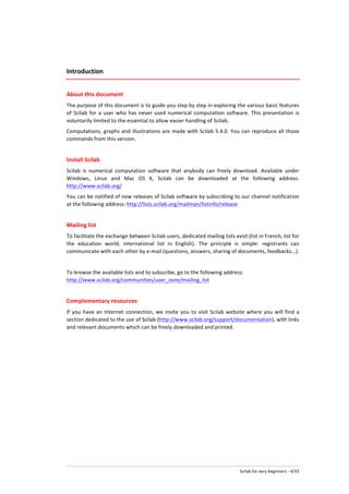 introduction to scilab users guide pdf Reader