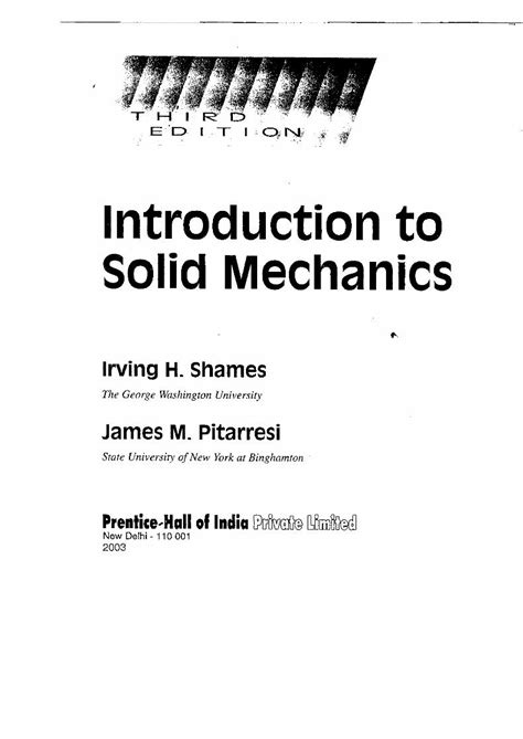 introduction to solid mechanics shames solution manual Doc
