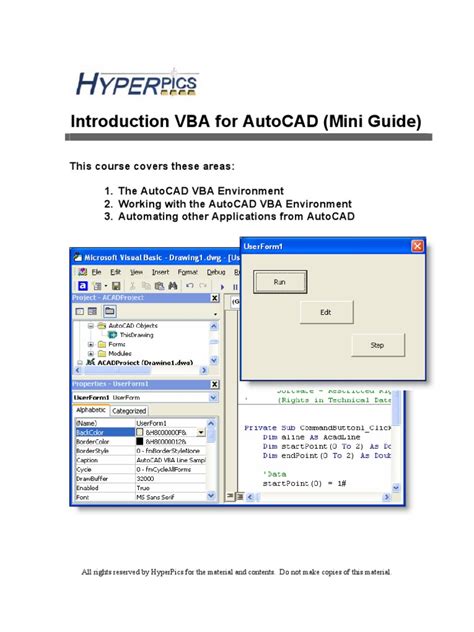introduction to vba for autocad hyperpics Kindle Editon