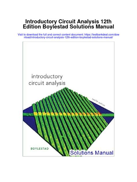 introductory circuit analysis 12th edition by boylestad pdf Ebook Kindle Editon