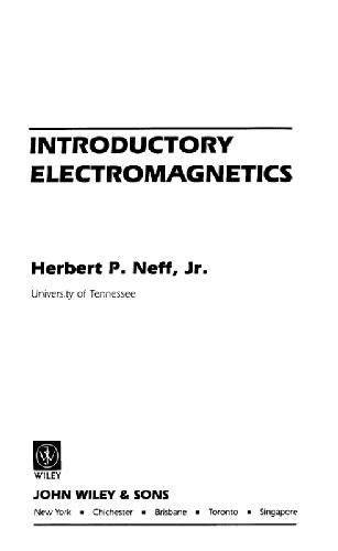 introductory electromagnetics answers Ebook Kindle Editon