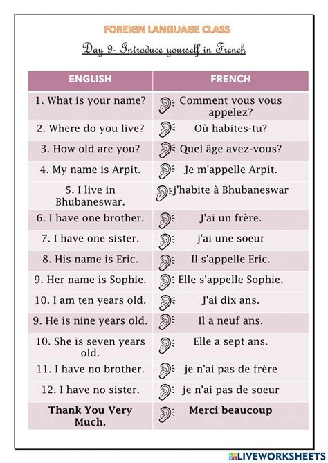 introductory french